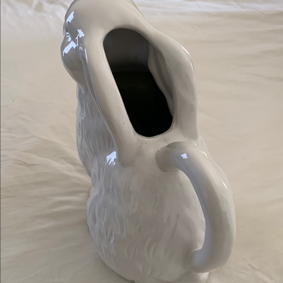White Ceramic Rabbit Pitcher - Picture 3 of 3
